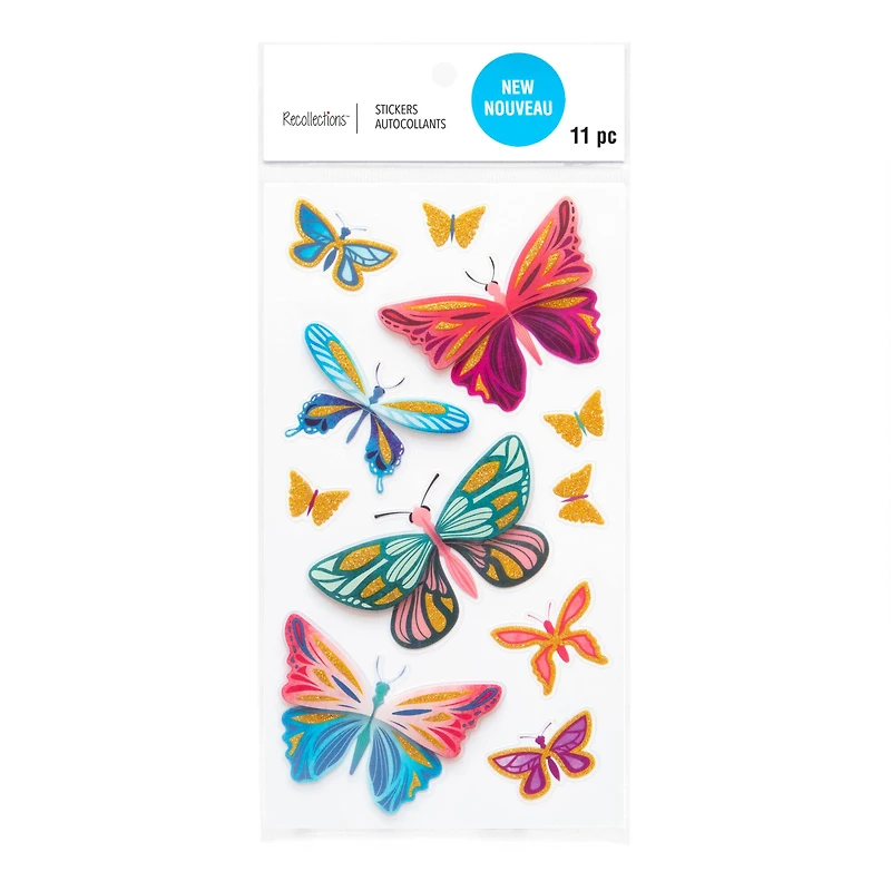 Golden Butterflies Dimensional Stickers by Recollections™