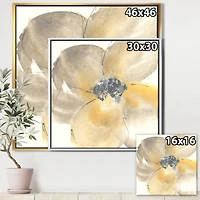 Designart - Galm Flower Tones II - Traditional Framed Canvas