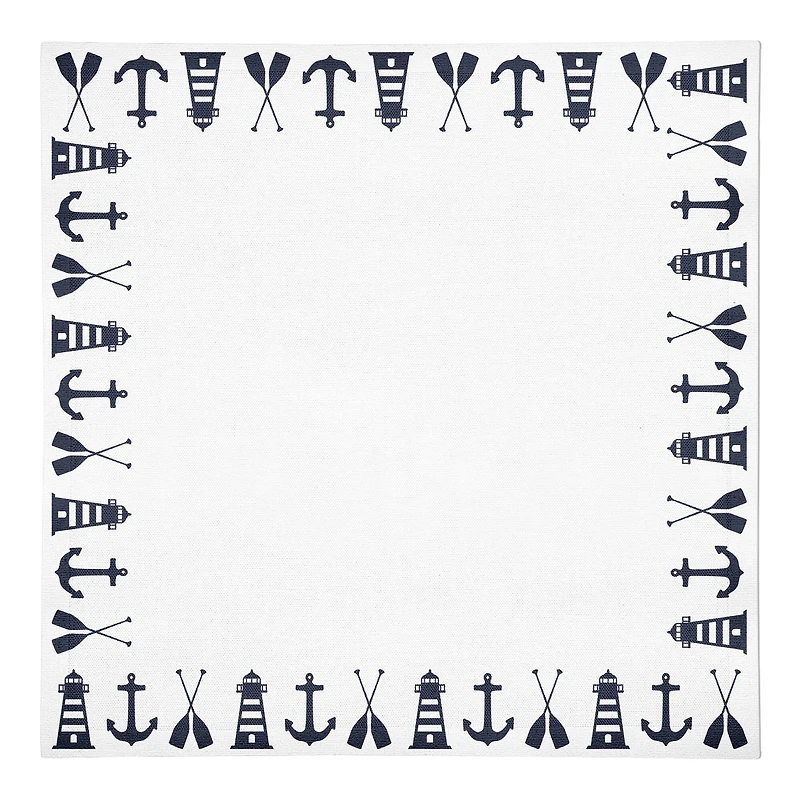 Nautical Border 10" x 10" Poly Twill Napkin