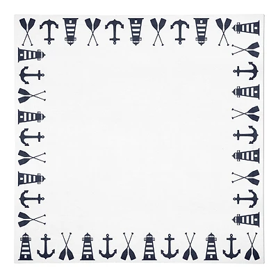 Nautical Border 10" x 10" Poly Twill Napkin
