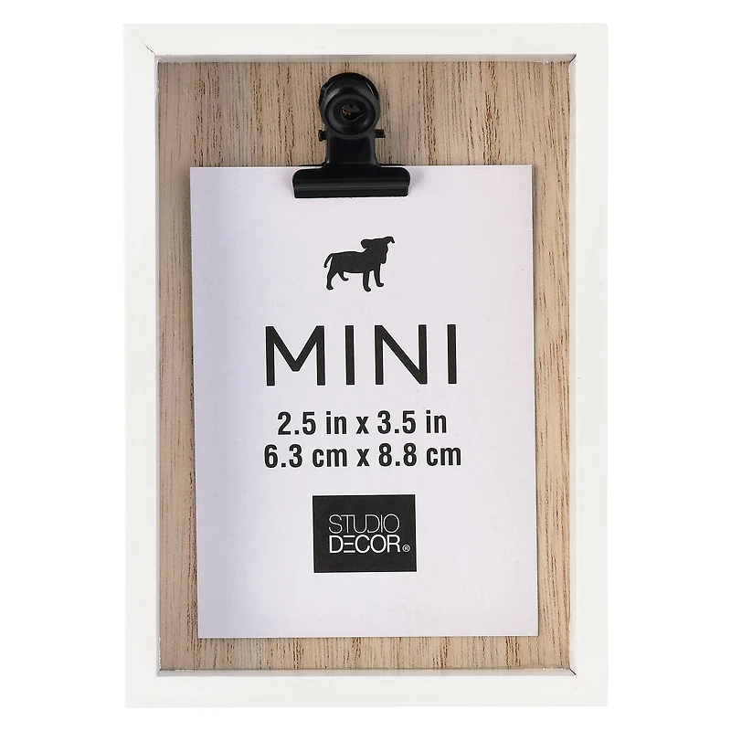 24 Pack: White Deep Box 2.5" x 3.5" Mini Clip Frame by Studio Décor®