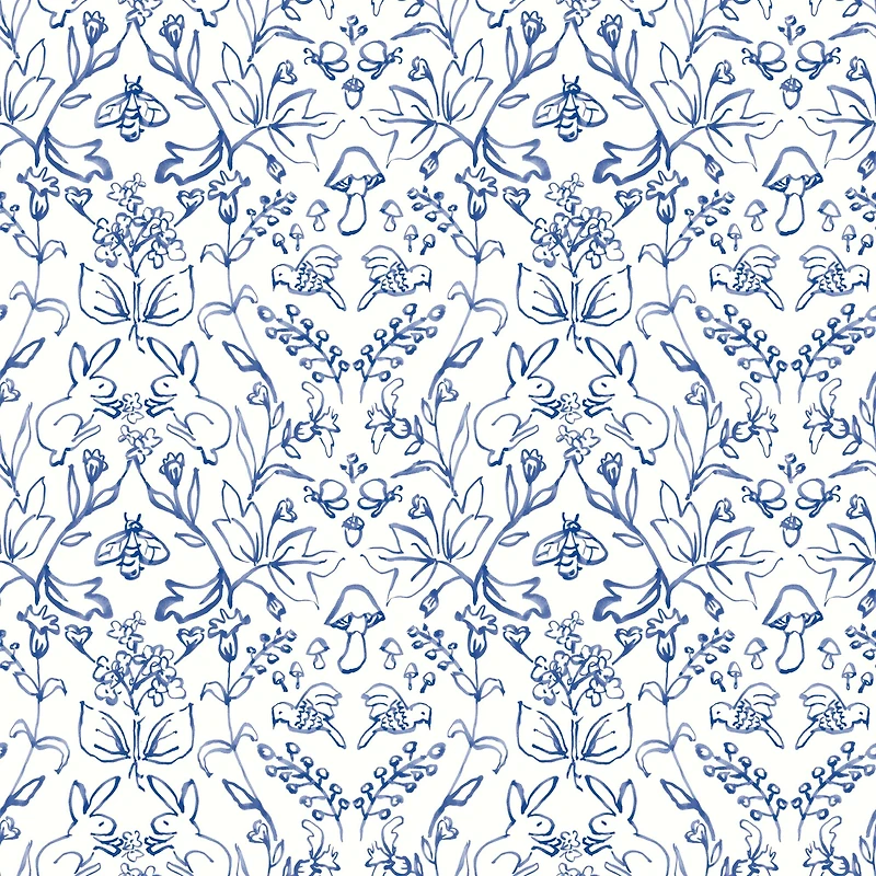 RoomMates Meadow Blue Peel & Stick Wallpaper