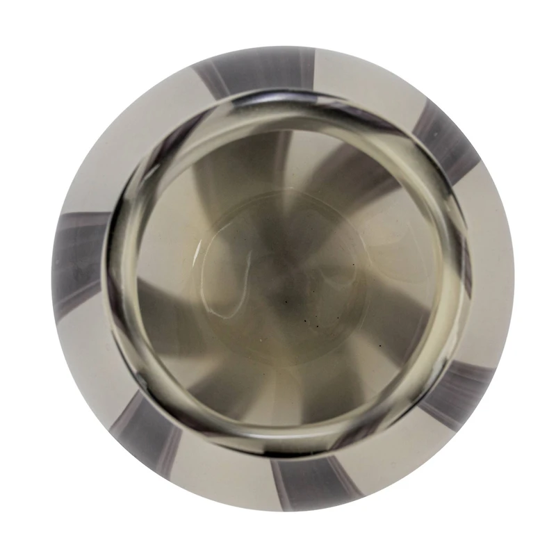 Hello Honey® 7.75" Black & White Striped Glass Vase