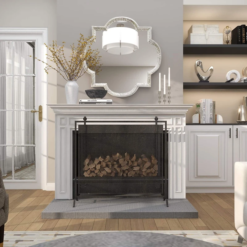 Silver Aluminum Floating Block Abstract Candle Holder with Rounded Base Set