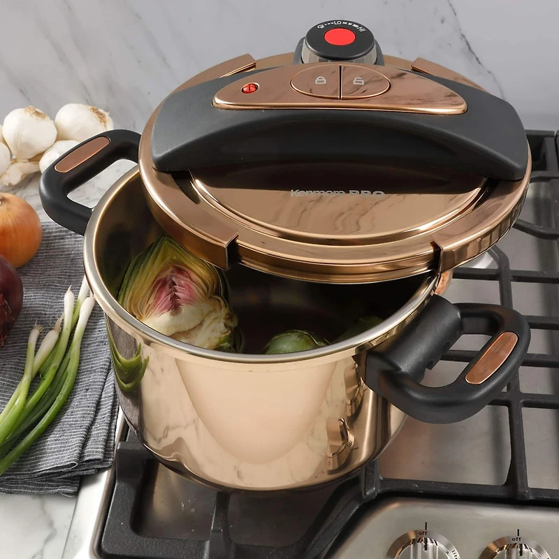 Kenmore® Bloomfield 6qt. Rose Gold Aluminum Pressure Cooker