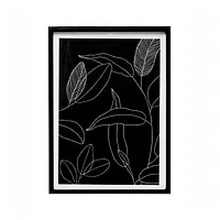 Hello Honey® Leaf Line Drawing Wood Framed Wall Décor