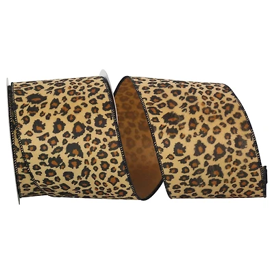 JAM Paper 4" x 10yd. Plush Furry Wired Jaguar Ribbon