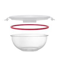 JoyJolt® Red Glass Mixing Bowls Set