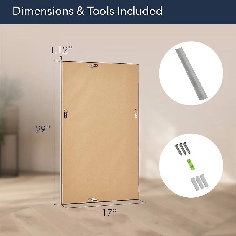 Head West 29" Brushed Nickel Framed Vanity Mirror