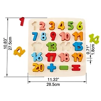 Hape Wooden Chunky Number & Counting Block Puzzle