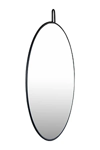 23.5" Round Metal Framed Wall Mirror with Hanger