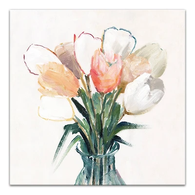 Multi-Color Tulip Bouquet 24" x 24" Canvas Wall Art