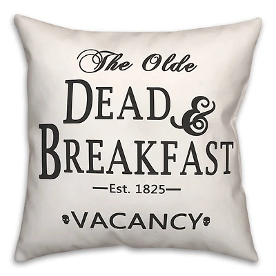 The Olde Dead & Breakfast Stripes Throw Pillow