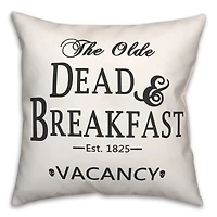 The Olde Dead & Breakfast Stripes Throw Pillow