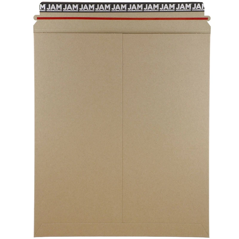 JAM Paper 12.75" x 15" Brown Kraft Flat Photo Mailer Peel & Seal Closure Envelopes, 6ct.