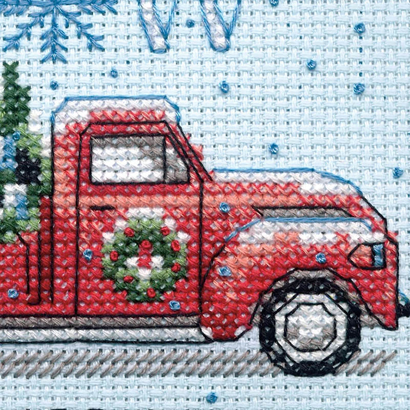 Dimensions® Learn-A-Craft Holiday Family Truck Counted Cross Stitch Kit