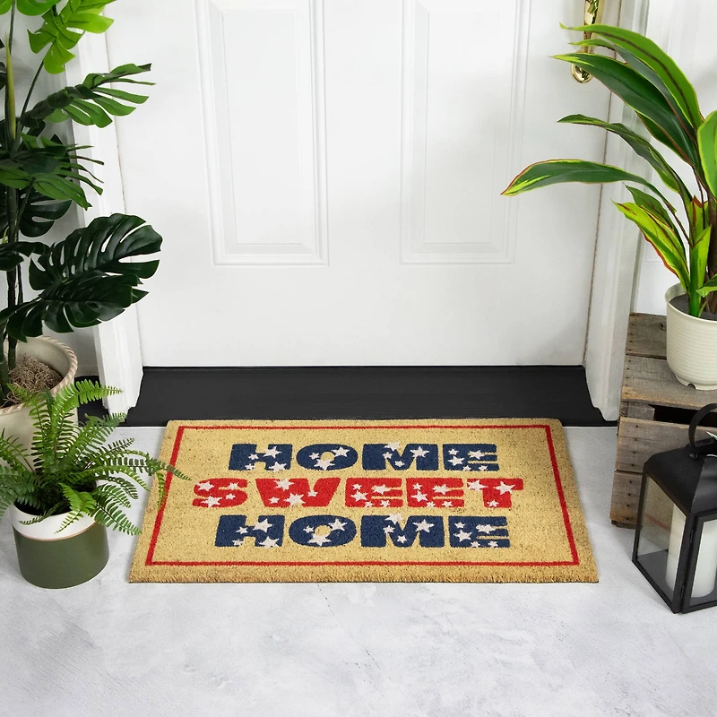 Red & Blue Patriotic Home Sweet Home Doormat
