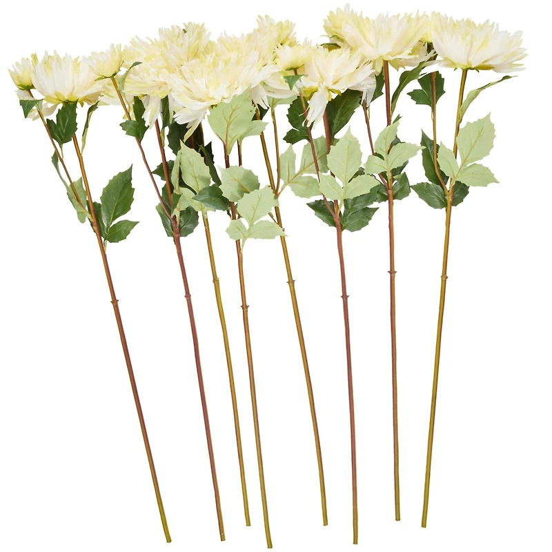 32" White Dahlia Artificial Flower Stem, 8ct.