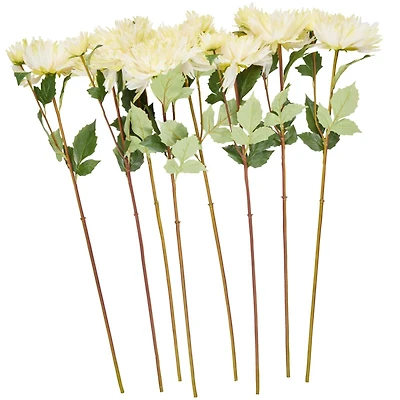 32" White Dahlia Artificial Flower Stem, 8ct.