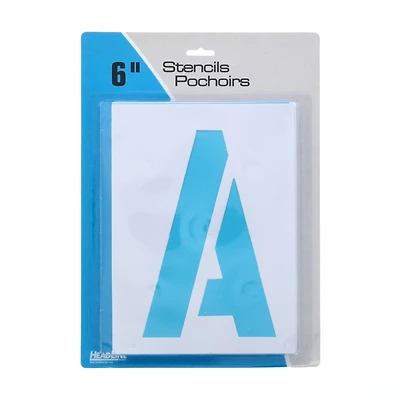 Headline/Geotype 6" Capital Letters & Numbers Stencils
