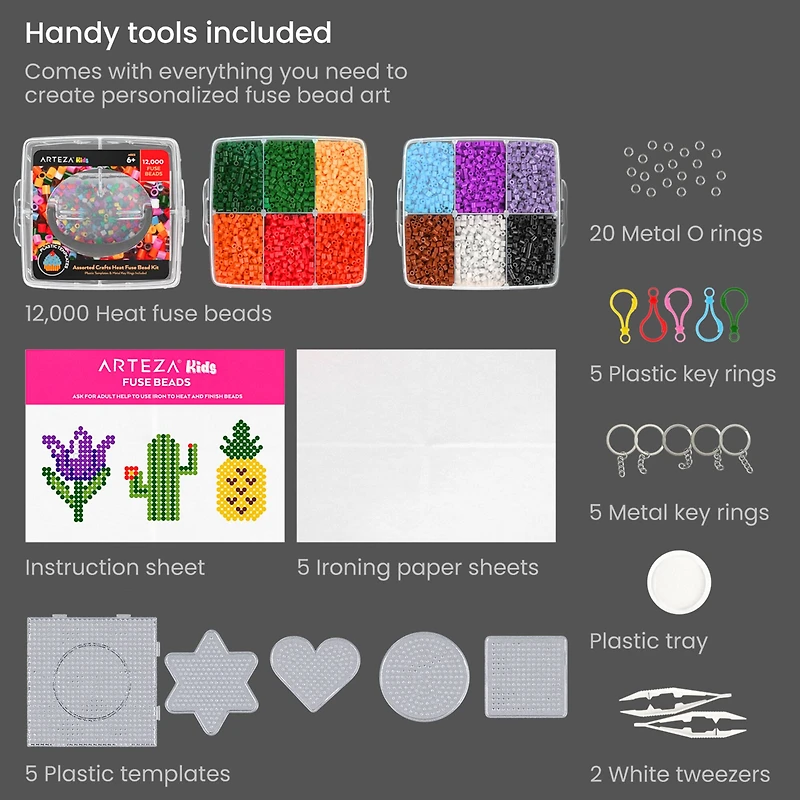 Arteza® Kids Basic Theme Assorted Crafts Heat Fuse Bead Kit