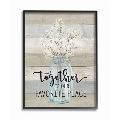 Stupell Industries Together Is Our Favorite Place Black Framed Wall Art