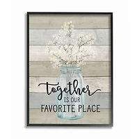 Stupell Industries Together Is Our Favorite Place Black Framed Wall Art