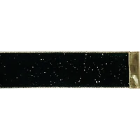 2.5" x 60ft. Green Velvet with Gold Back Wired Jumbo Ribbon by Celebrate It®