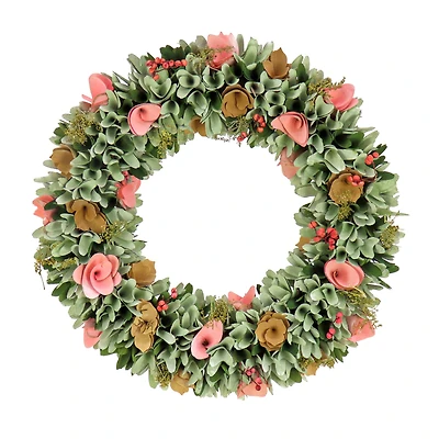 18" Spring Pastel Floral Wreath