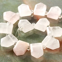 12 Pack: Rose Quartz Arrow Beads by Bead Landing™, 18mm