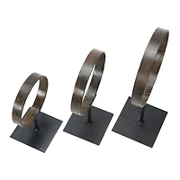 Hello Honey® Decorative Modern Found Metal Rings on Stands Set