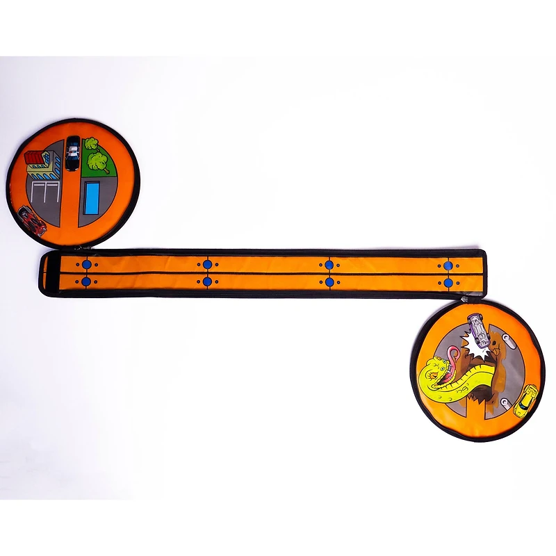 Tara Toy ZipBin Hot Wheels Wheelie Track Pack & Racetrack Mat