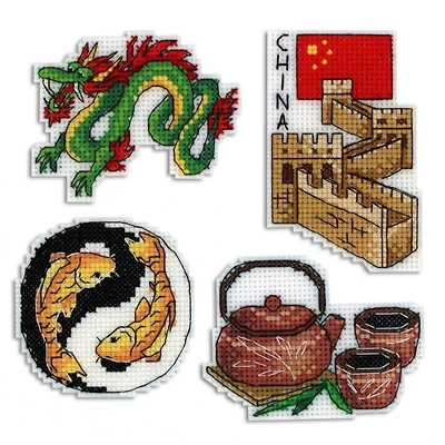 MP Studia China Magnets Plastic Canvas Counted Cross Stitch Kit