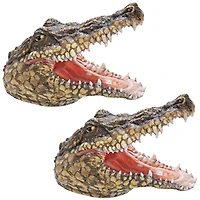 Design Toscano 12.5" Chomper's Gonna Get You Crocodile Statue, 2ct.
