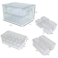 Kitchen Details Clear 8 Piece Refrigerator Organizer Set
