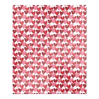 Patchwork Heart Pattern Sherpa Fleece Blanket