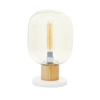 16" White Metal Modern Table Lamp