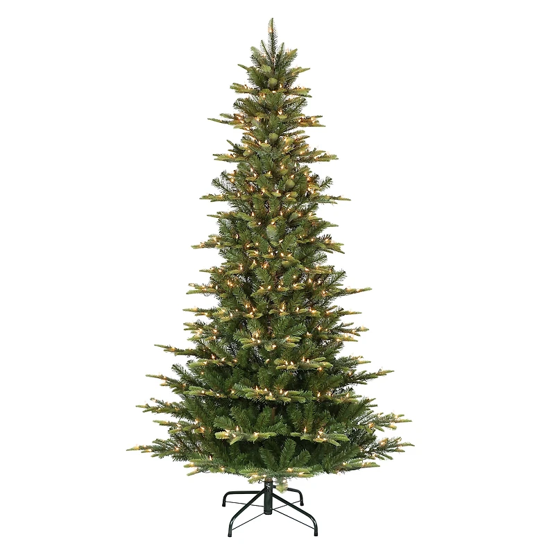 7.5ft. Pre-Lit Slim Aspen Fir Artificial Christmas Tree, Clear Lights