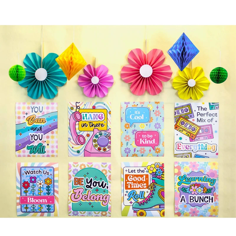 Carson Dellosa® Retro Remix Groovy Flowers & Twinkle Decorations Bulletin Board Set, 3ct.