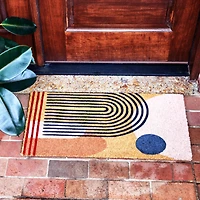 Hello Honey® Geometric Coir Doormat