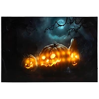 Spooky Jack-o-Lanterns LED Canvas Wall Art