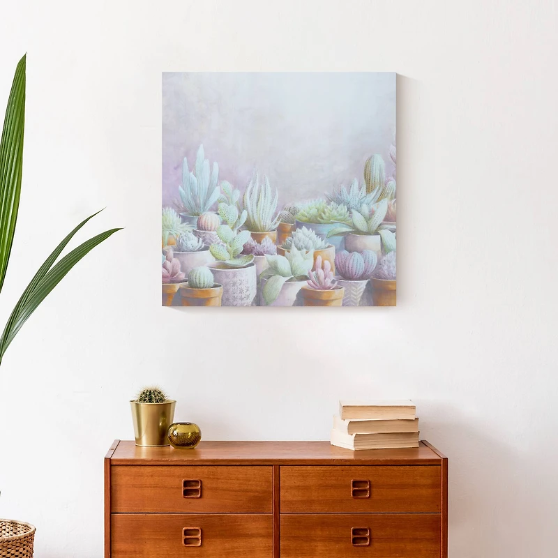 Cactus Pots 20" x 20" Canvas Wall Art