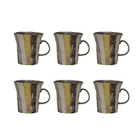 Hello Honey® 16oz. Rustic Striped Stoneware Mugs, 6ct.