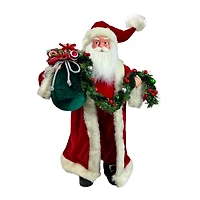 24" Santa with Toy Bag & Garland Tabletop Décor by Ashland®
