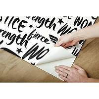RoomMates Wonder Woman Script Peel & Stick Wallpaper