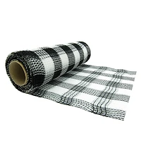 10" x 19ft. Black & White Buffalo Check Mesh by Celebrate It™