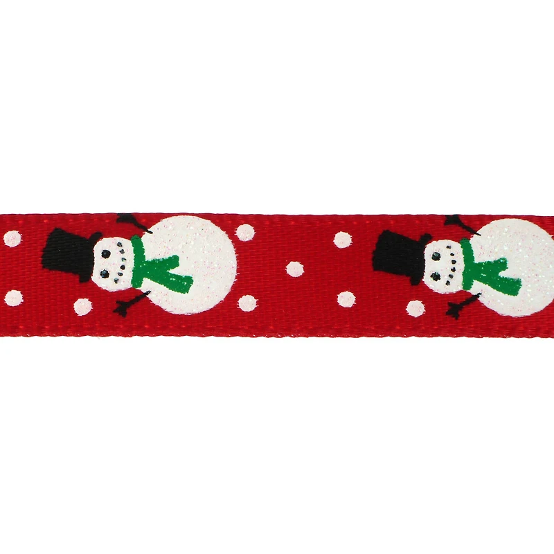 3/8" x 12ft. Red Snowman Ribbon by Celebrate It® Christmas