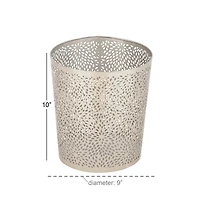 CosmoLiving by Cosmopolitan Silver Metal Contemporary Small Waste Bin