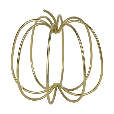 7.5" Gold Metal Pumpkin Tabletop Décor by Ashland®