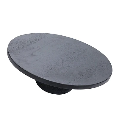 Hello Honey® 15" Black Round Mango Wood Pedestal